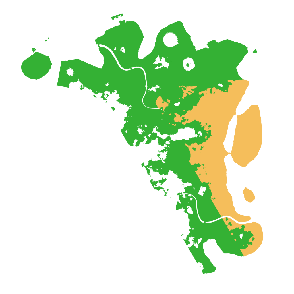 Biome Rust Map: Procedural Map, Size: 3600, Seed: 70