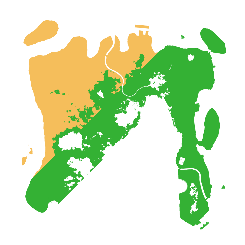 Biome Rust Map: Procedural Map, Size: 3500, Seed: 52653