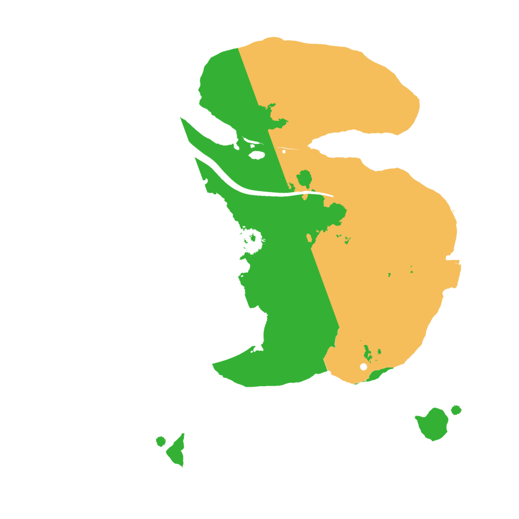 Biome Rust Map: Procedural Map, Size: 2150, Seed: 76543