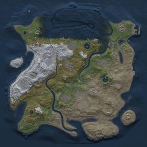 Thumbnail Rust Map: Procedural Map, Size: 3800, Seed: 53090424, 16 Monuments
