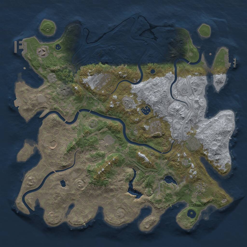 Rust Map: Procedural Map, Size: 4250, Seed: 800614120, 15 Monuments