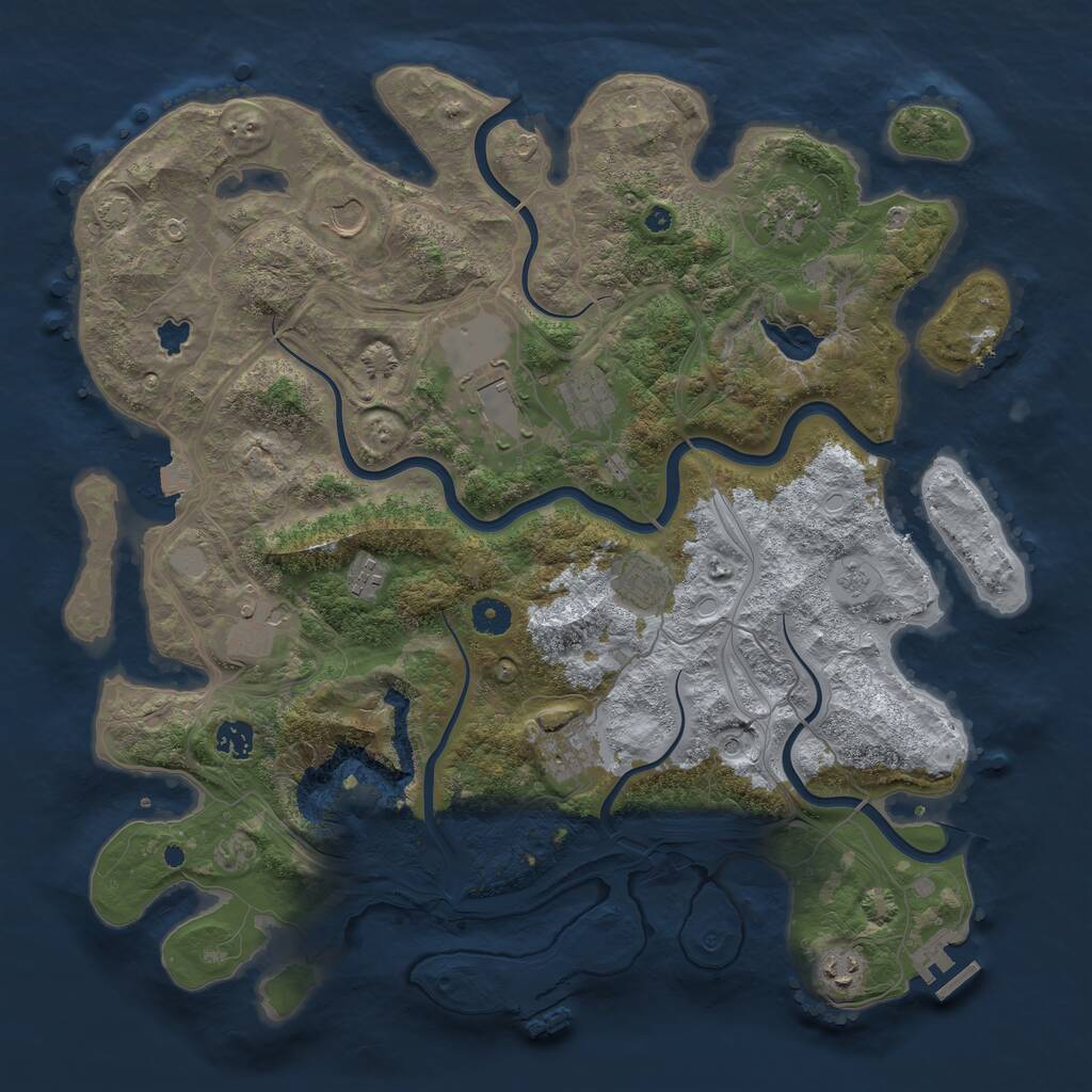Rust Map: Procedural Map, Size: 4250, Seed: 1454959859, 16 Monuments