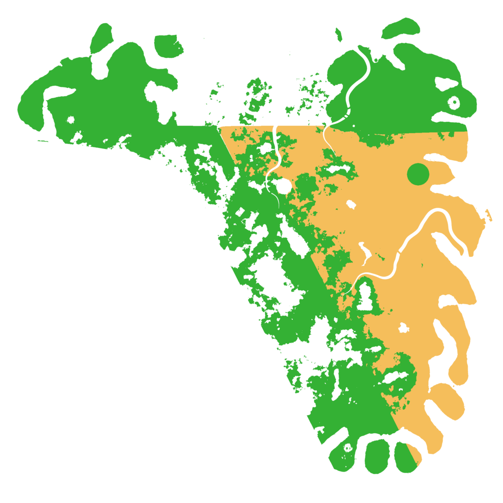 Biome Rust Map: Procedural Map, Size: 6000, Seed: 1851337320