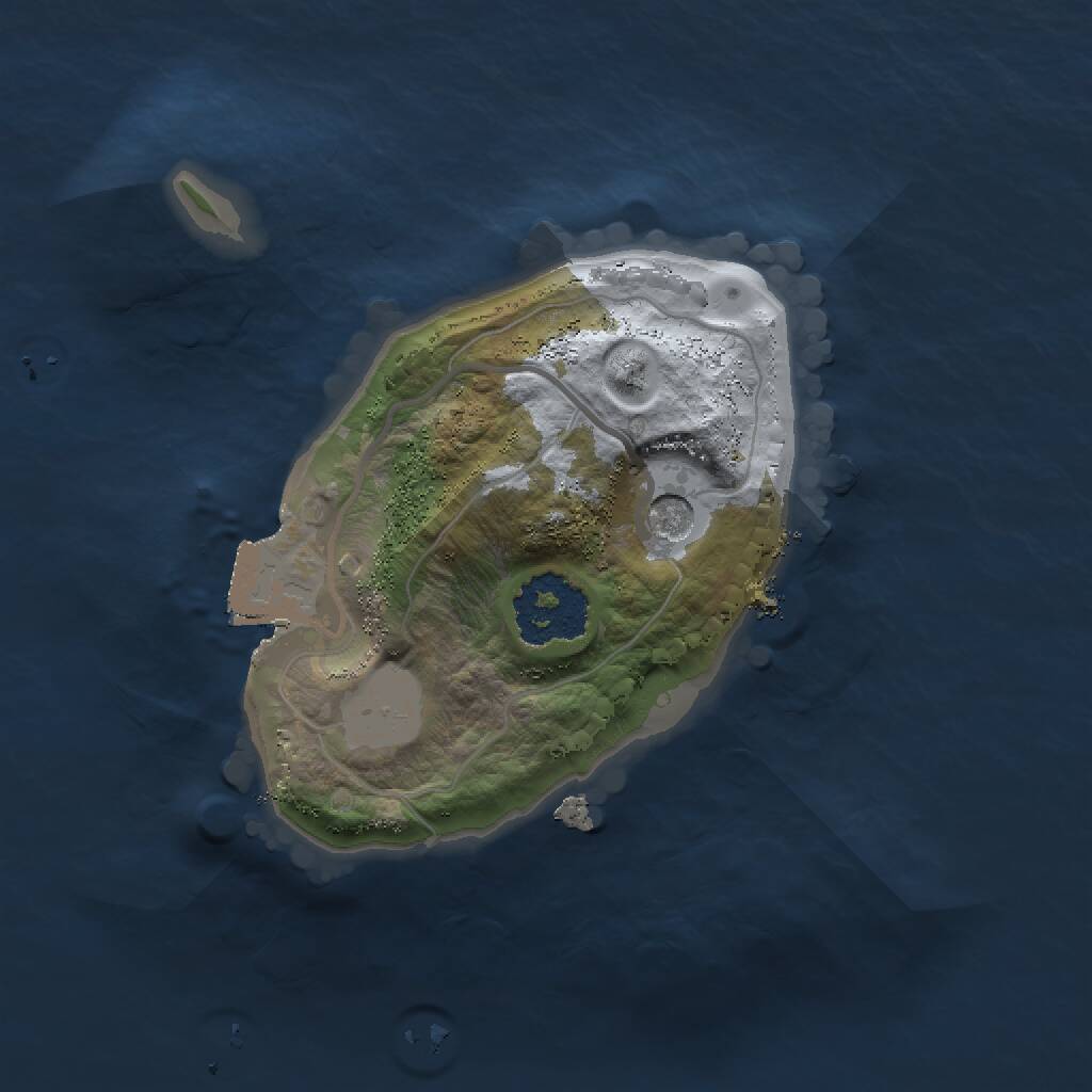 Rust Map: Procedural Map, Size: 1500, Seed: 49954, 2 Monuments