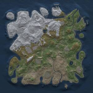 Thumbnail Rust Map: Procedural Map, Size: 3750, Seed: 572345168, 14 Monuments