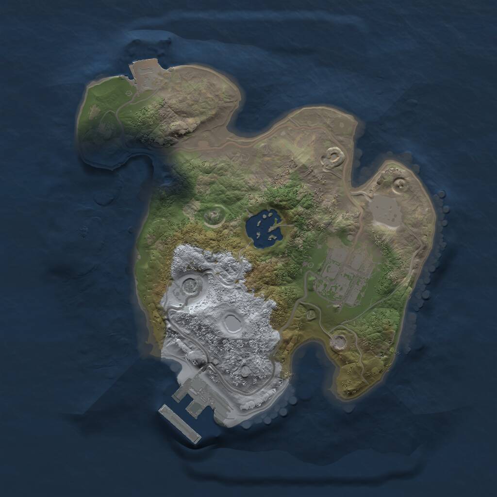 Rust Map: Procedural Map, Size: 2000, Seed: 871403762, 5 Monuments