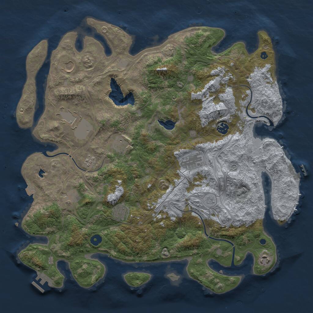 Rust Map: Procedural Map, Size: 4250, Seed: 297913450, 15 Monuments