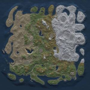 Thumbnail Rust Map: Procedural Map, Size: 4800, Seed: 1420468685, 16 Monuments