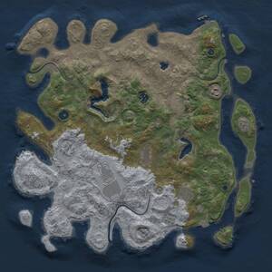 Thumbnail Rust Map: Procedural Map, Size: 4200, Seed: 346558, 13 Monuments