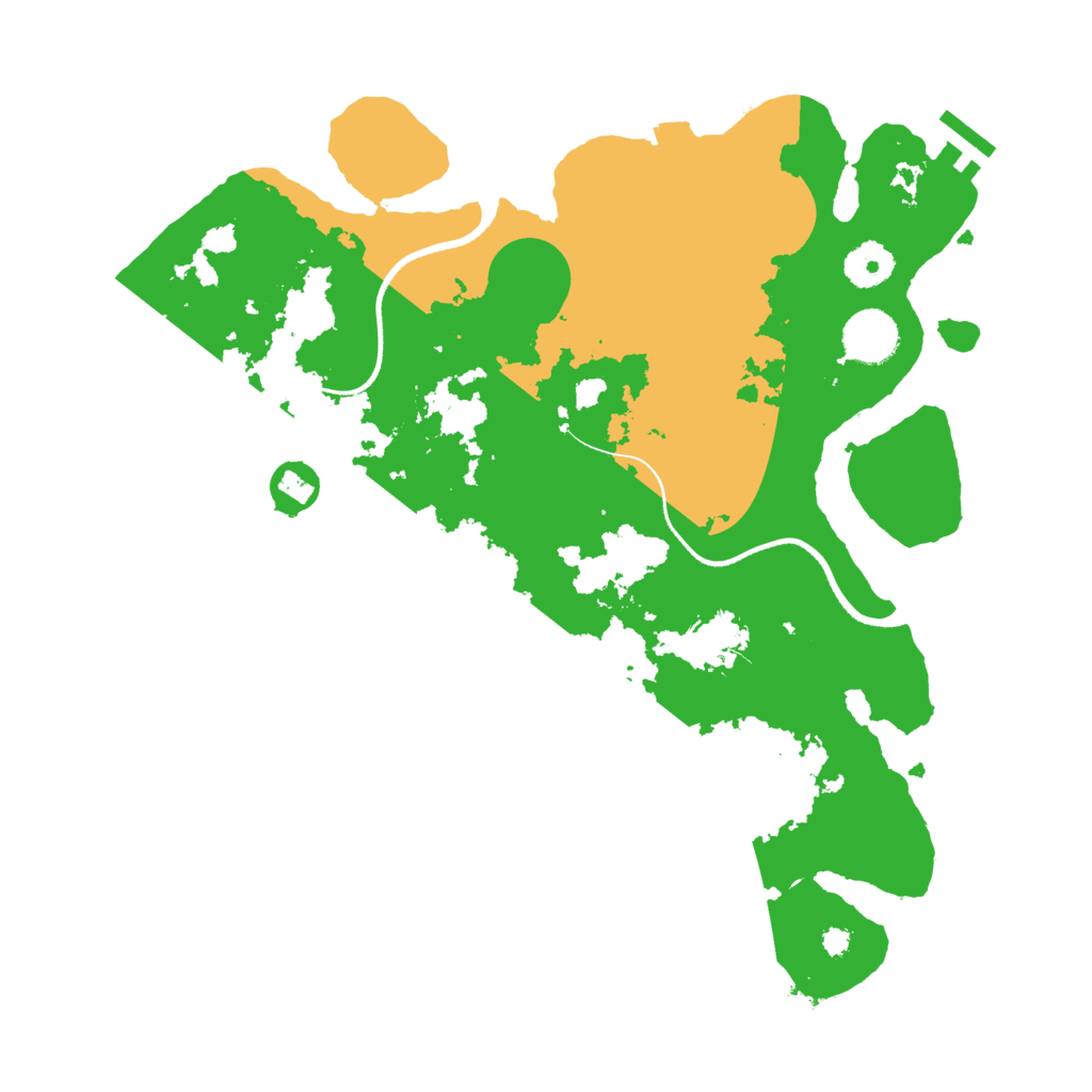 Biome Rust Map: Procedural Map, Size: 3500, Seed: 571550716