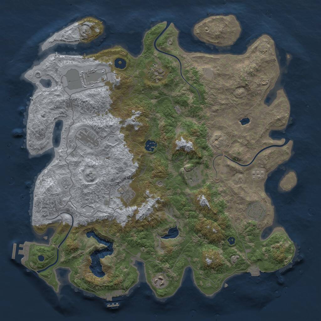 Rust Map: Procedural Map, Size: 4200, Seed: 144087984, 15 Monuments