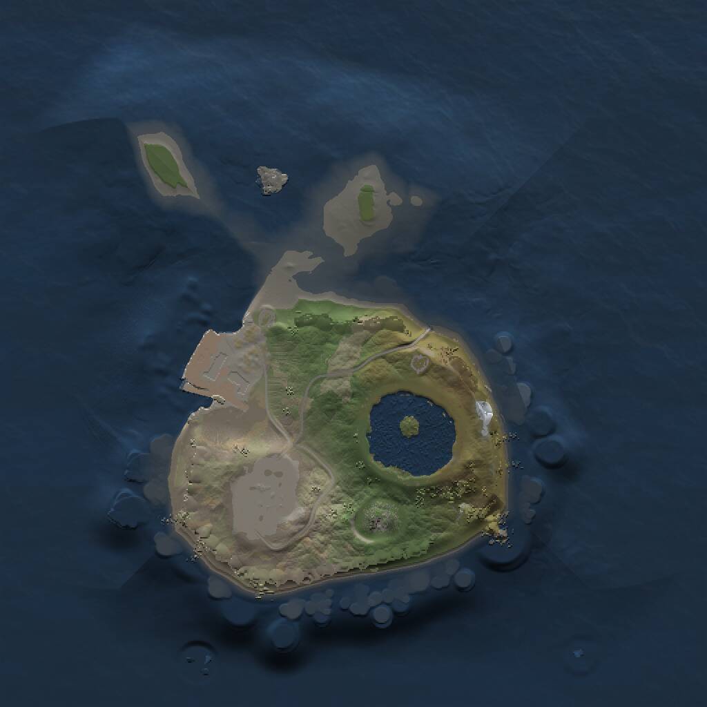 Rust Map: Procedural Map, Size: 1250, Seed: 123654789, 1 Monuments