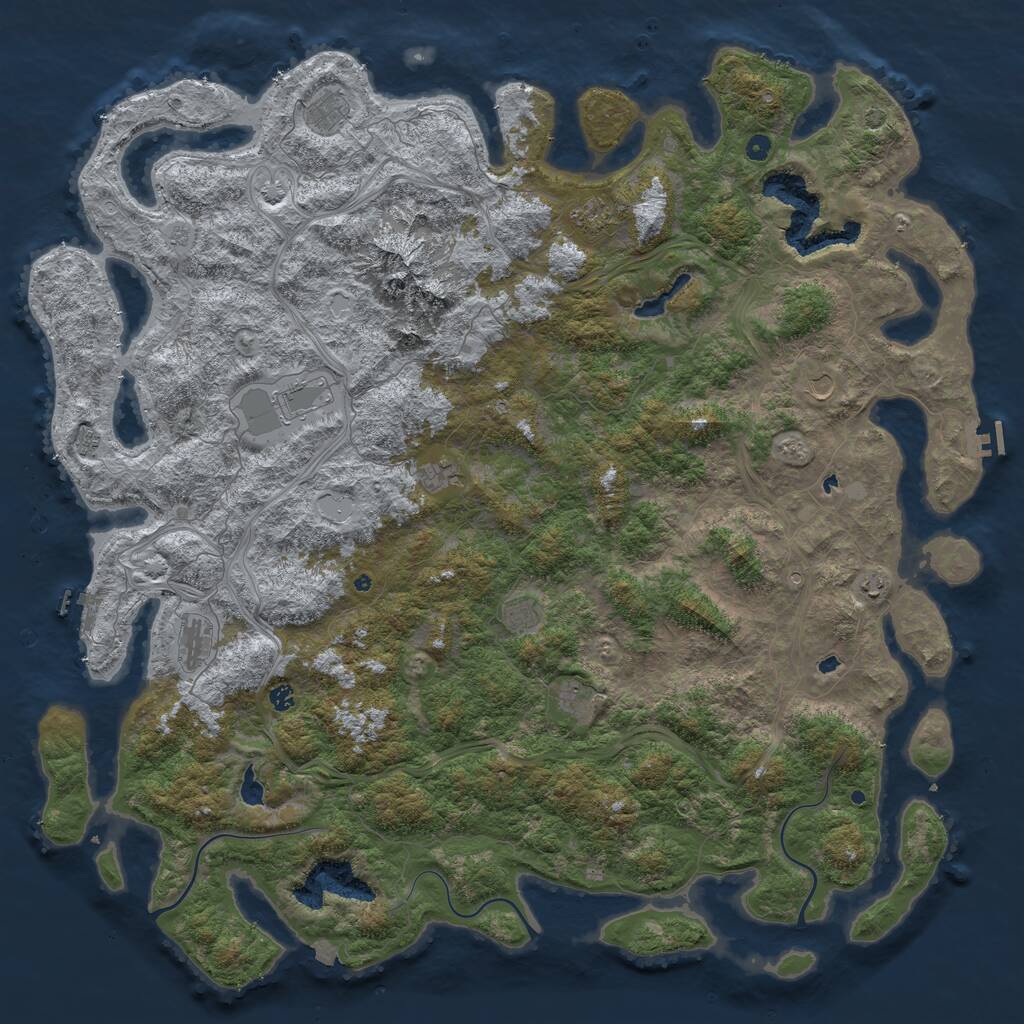 Rust Map: Procedural Map, Size: 6000, Seed: 2150489, 17 Monuments