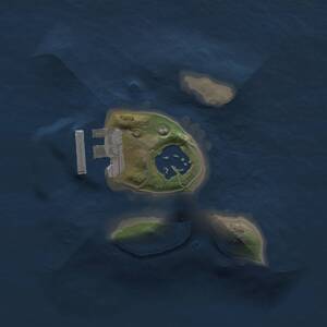 Thumbnail Rust Map: Procedural Map, Size: 1500, Seed: 1538757500, 3 Monuments