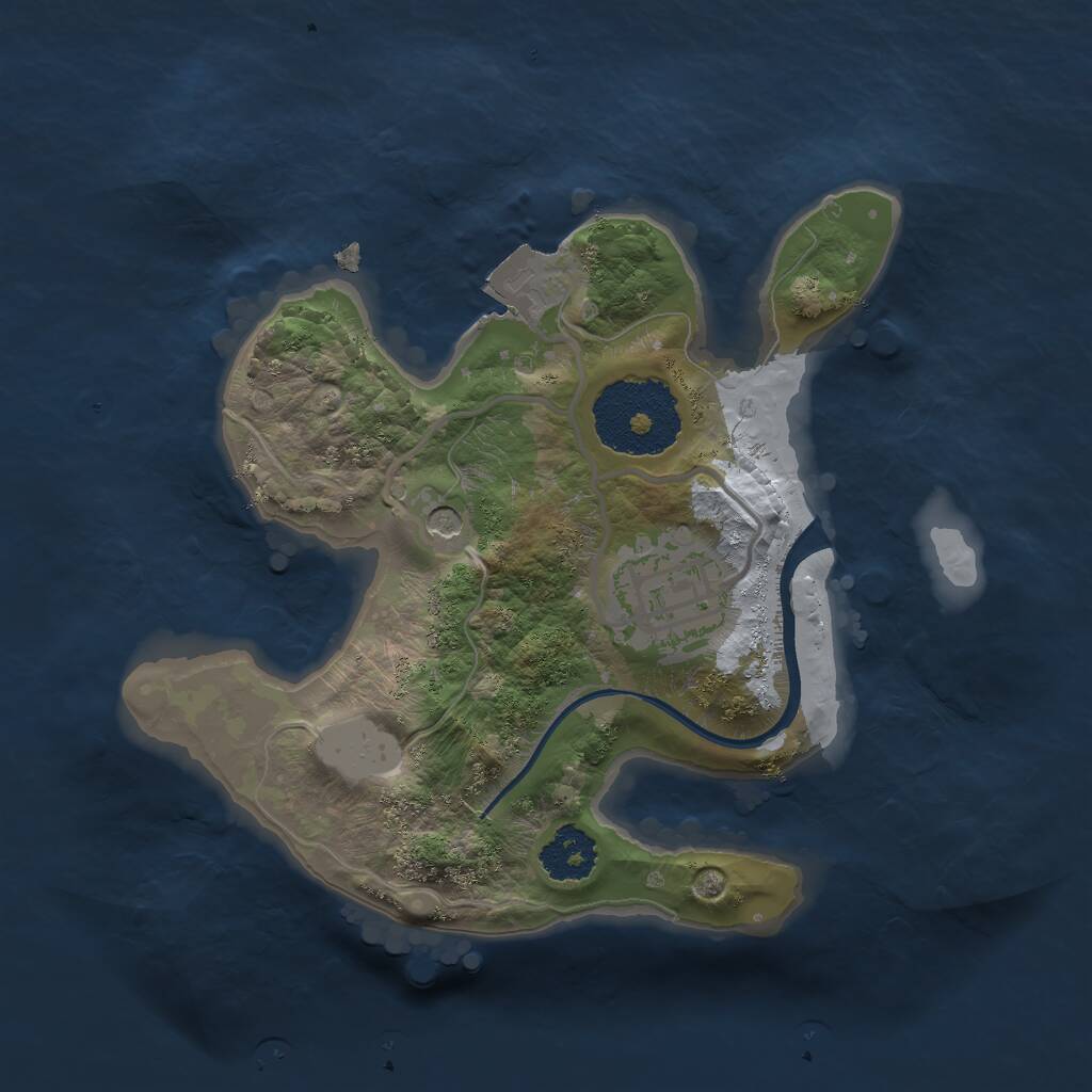 Rust Map: Procedural Map, Size: 2000, Seed: 26091992, 3 Monuments