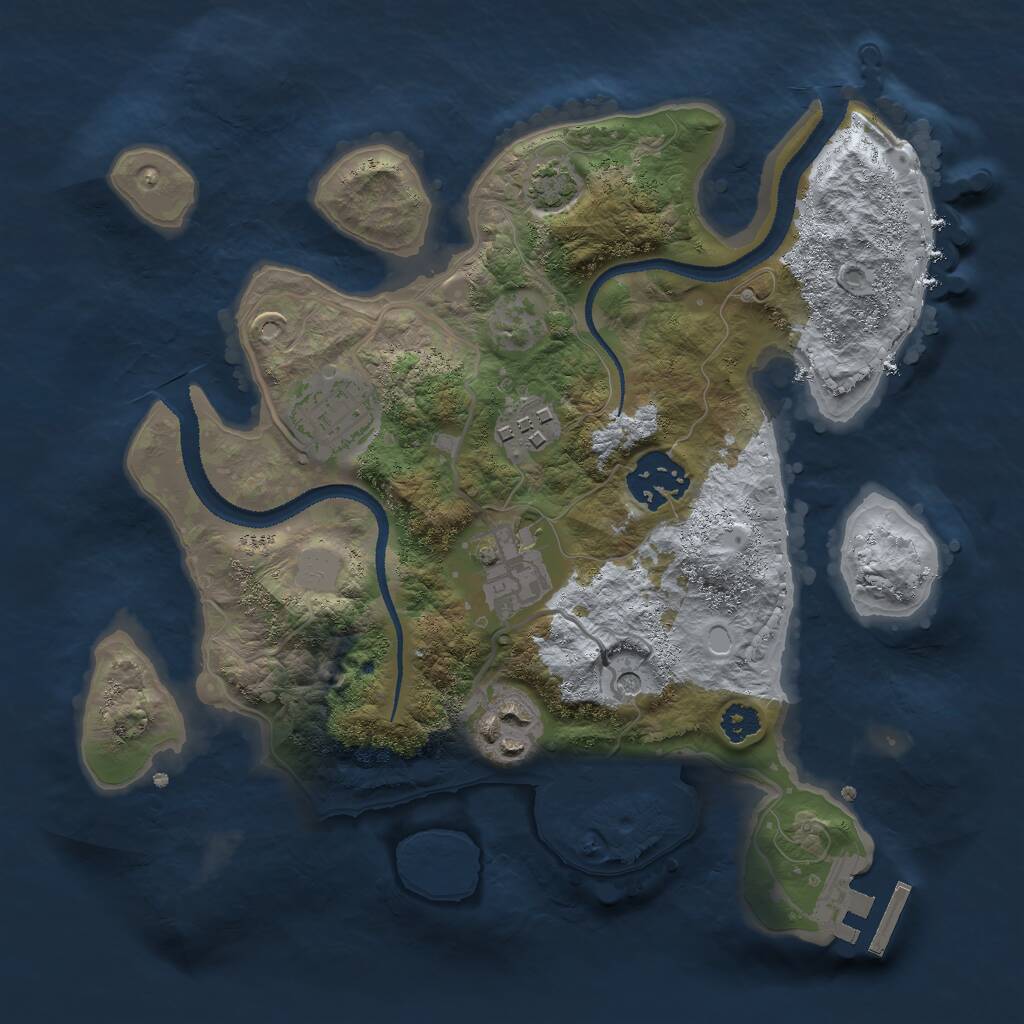 Rust Map: Procedural Map, Size: 2700, Seed: 997996938, 9 Monuments