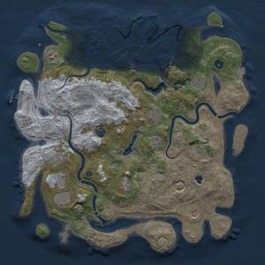 Thumbnail Rust Map: Procedural Map, Size: 4250, Seed: 2091014049, 17 Monuments