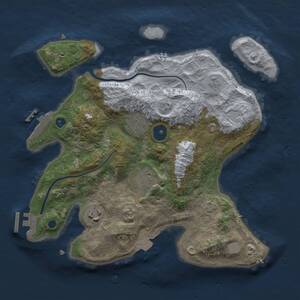Thumbnail Rust Map: Procedural Map, Size: 3000, Seed: 5882, 8 Monuments