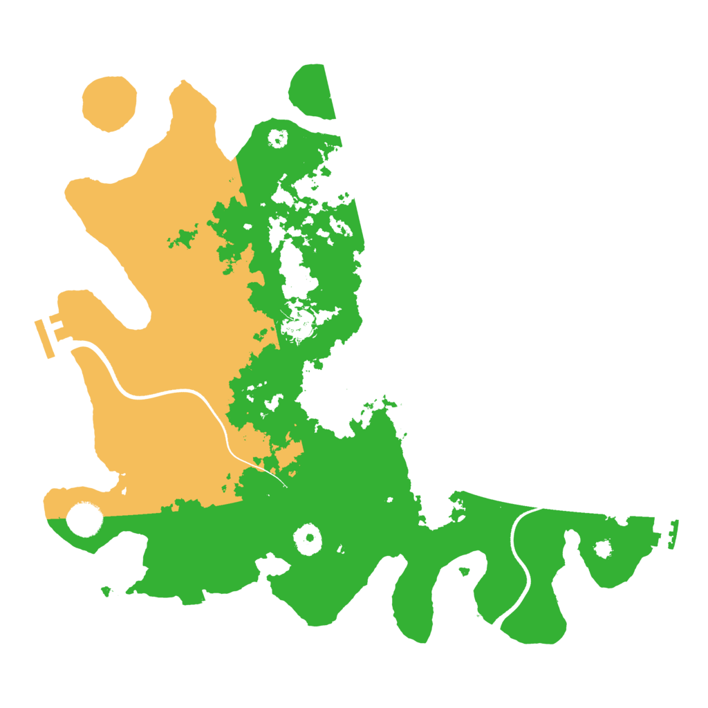 Biome Rust Map: Procedural Map, Size: 3600, Seed: 128506965