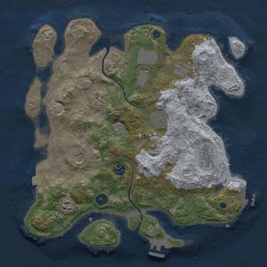 Thumbnail Rust Map: Procedural Map, Size: 3500, Seed: 221271283, 15 Monuments