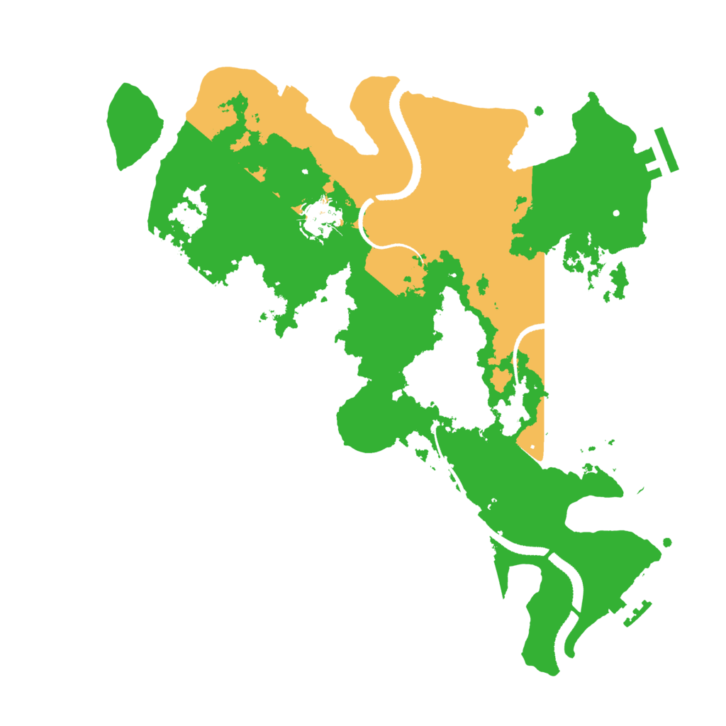Biome Rust Map: Procedural Map, Size: 3200, Seed: 22516