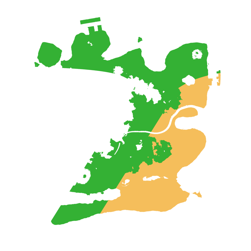 Biome Rust Map: Procedural Map, Size: 2500, Seed: 52691
