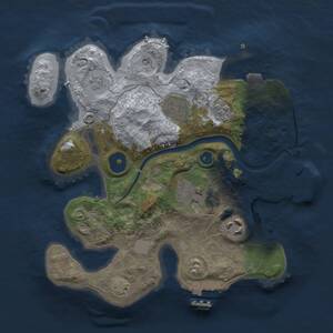 Thumbnail Rust Map: Procedural Map, Size: 2600, Seed: 654987, 10 Monuments