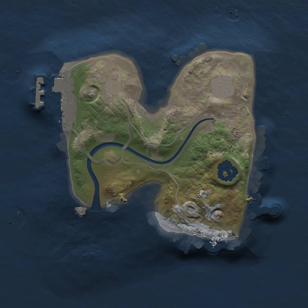 Rust Map: Procedural Map, Size: 1500, Seed: 15241, 2 Monuments