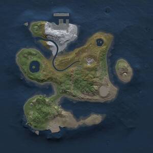 Thumbnail Rust Map: Procedural Map, Size: 2000, Seed: 77354672, 3 Monuments