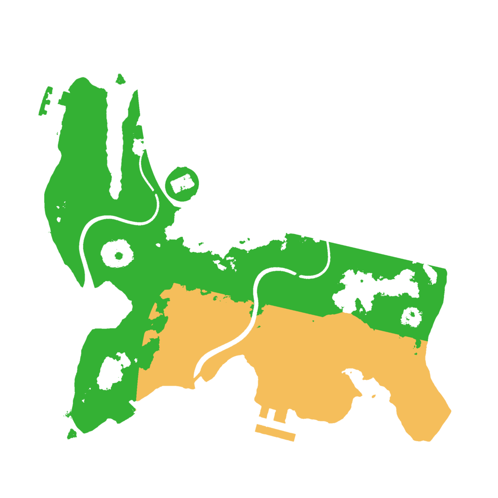 Biome Rust Map: Procedural Map, Size: 2500, Seed: 539616457