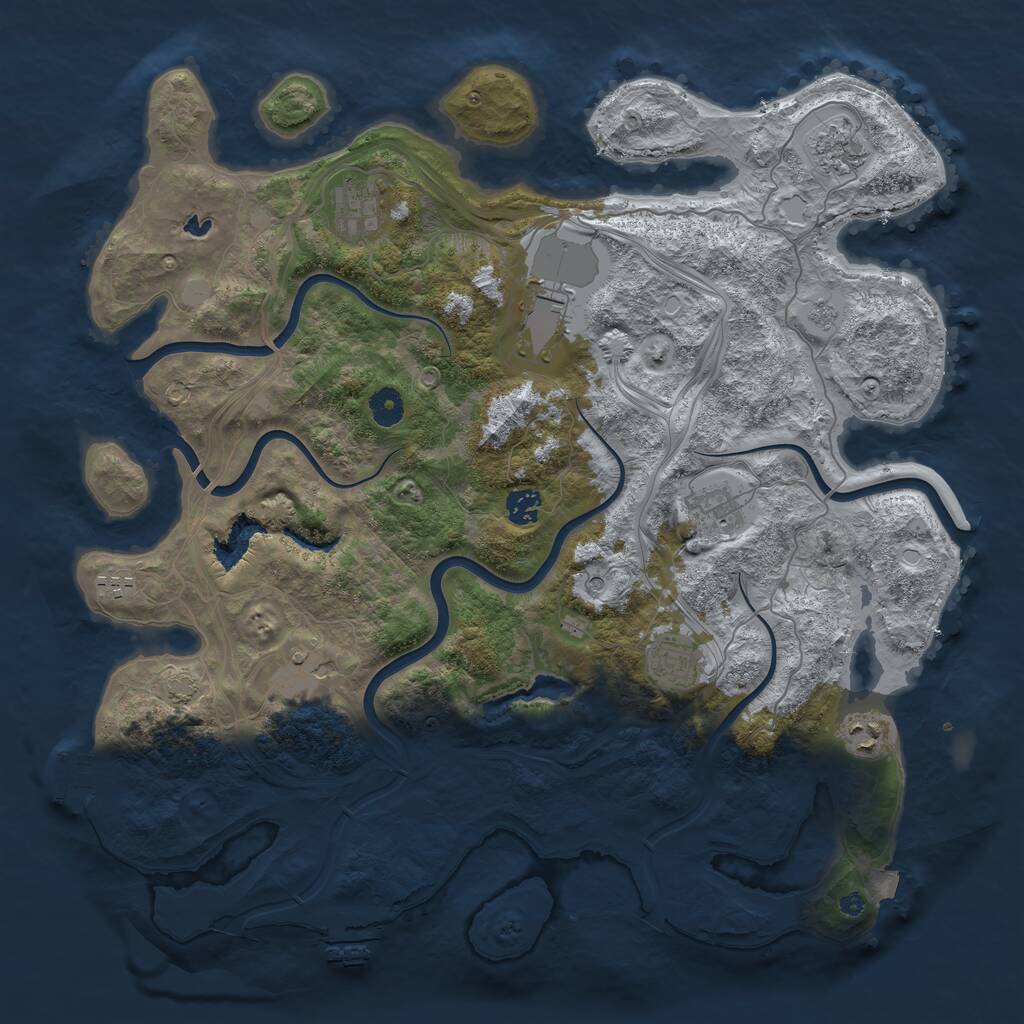 Rust Map: Procedural Map, Size: 4250, Seed: 1681665696, 15 Monuments