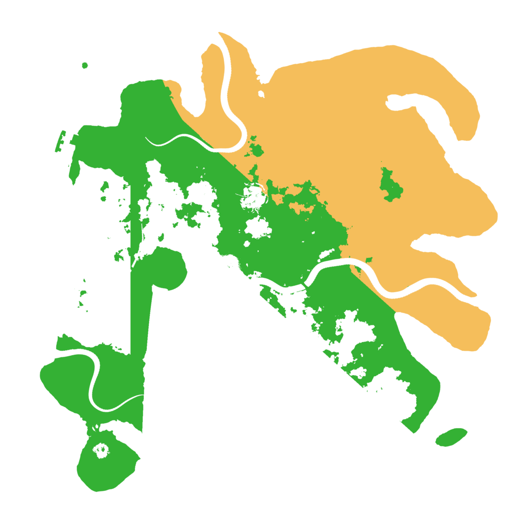Biome Rust Map: Procedural Map, Size: 3500, Seed: 491857153