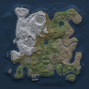 Thumbnail Rust Map: Procedural Map, Size: 3000, Seed: 360810828, 12 Monuments