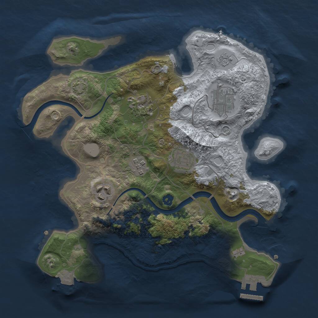 Rust Map: Procedural Map, Size: 2800, Seed: 5467292, 10 Monuments