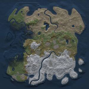 Thumbnail Rust Map: Procedural Map, Size: 4500, Seed: 286215008, 16 Monuments