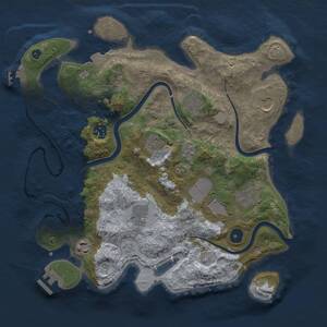 Thumbnail Rust Map: Procedural Map, Size: 3500, Seed: 1805891579, 15 Monuments