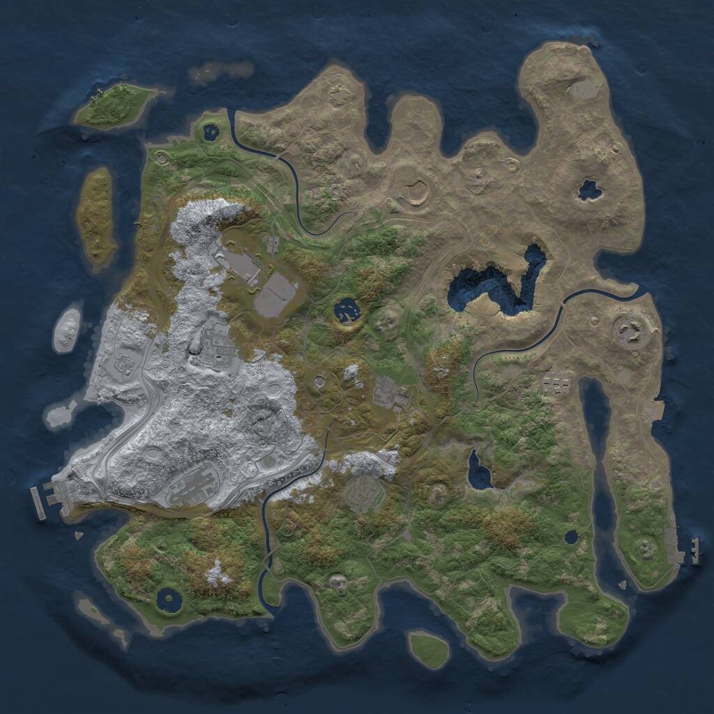 Rust Map: Procedural Map, Size: 4250, Seed: 303019102, 15 Monuments