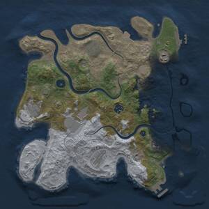 Thumbnail Rust Map: Procedural Map, Size: 3500, Seed: 73030726, 13 Monuments