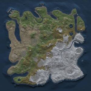 Thumbnail Rust Map: Procedural Map, Size: 3500, Seed: 1326199035, 15 Monuments