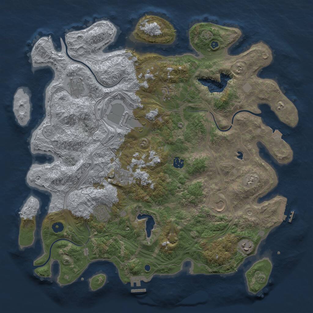 Rust Map: Procedural Map, Size: 4250, Seed: 329292842, 15 Monuments