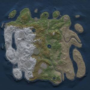 Thumbnail Rust Map: Procedural Map, Size: 3600, Seed: 440912818, 14 Monuments