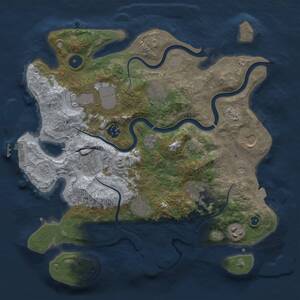 Thumbnail Rust Map: Procedural Map, Size: 3500, Seed: 867782933, 15 Monuments