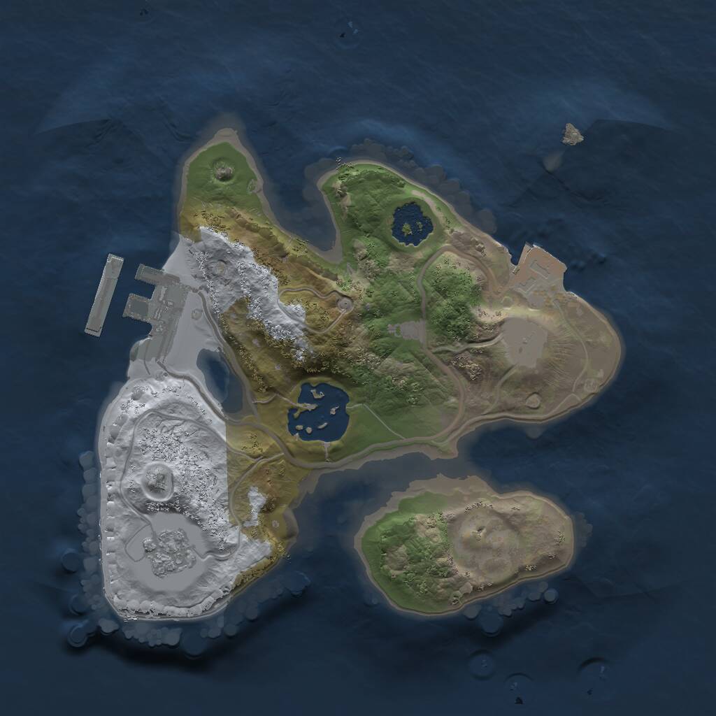Rust Map: Procedural Map, Size: 1751, Seed: 874029958, 4 Monuments