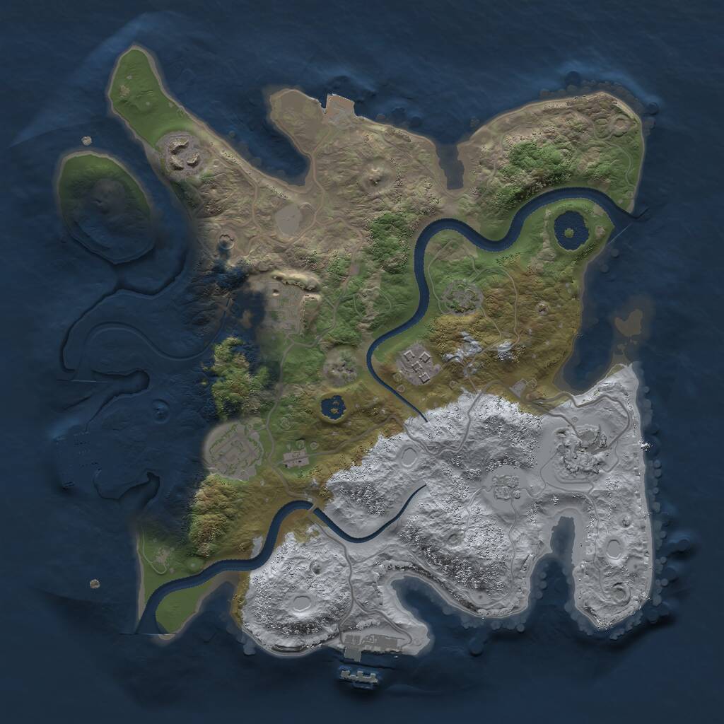 Rust Map: Procedural Map, Size: 3000, Seed: 106702949, 11 Monuments