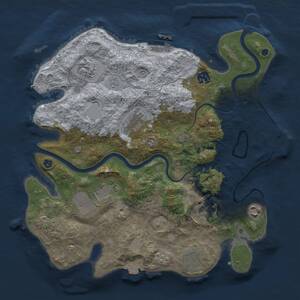 Thumbnail Rust Map: Procedural Map, Size: 3500, Seed: 652896573, 14 Monuments