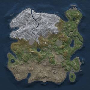 Thumbnail Rust Map: Procedural Map, Size: 3500, Seed: 652896573, 15 Monuments