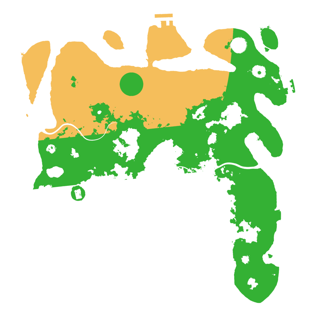 Biome Rust Map: Procedural Map, Size: 3600, Seed: 55600