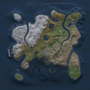 Thumbnail Rust Map: Procedural Map, Size: 2500, Seed: 198387348, 8 Monuments