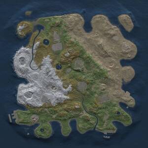 Thumbnail Rust Map: Procedural Map, Size: 3700, Seed: 1846668014, 15 Monuments