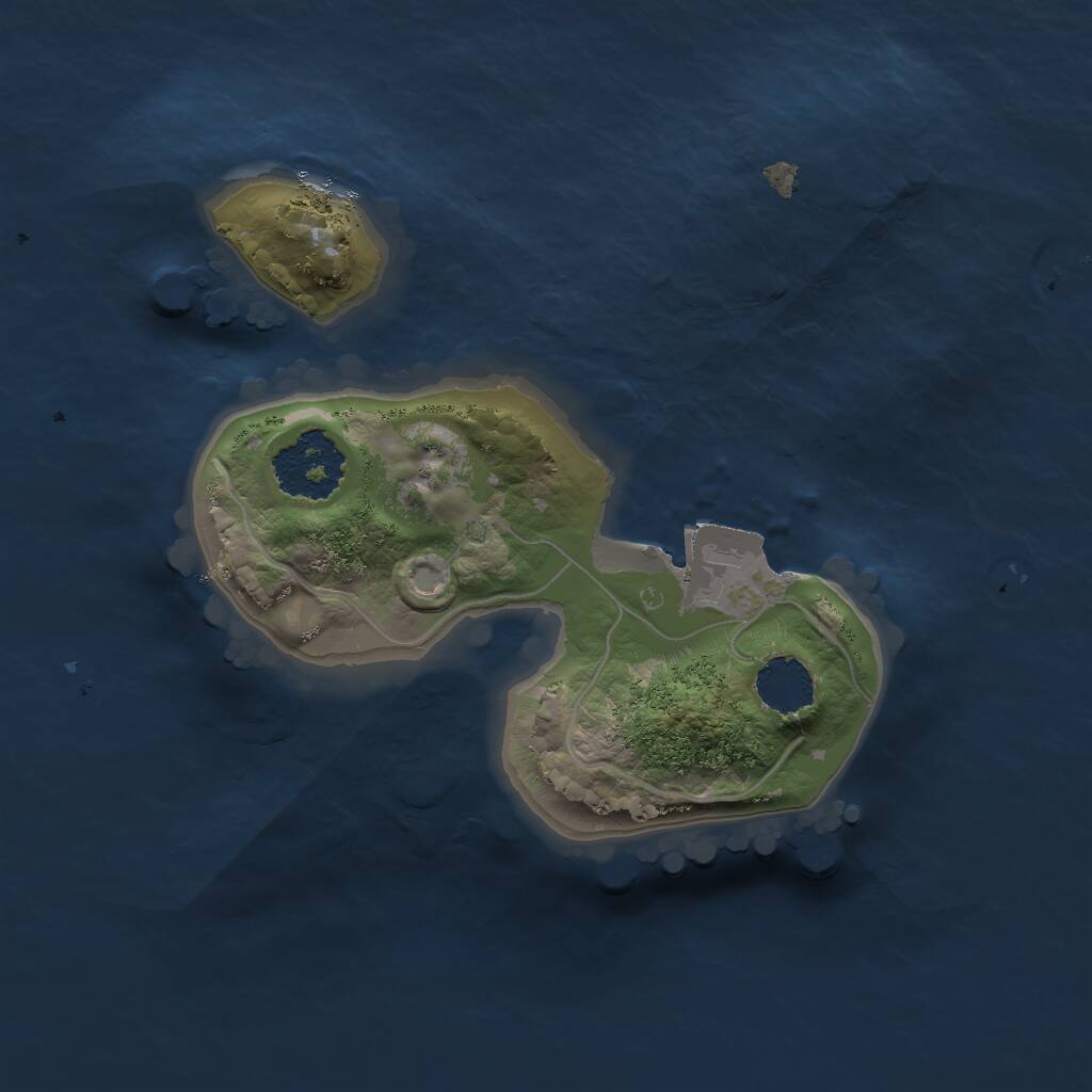 Rust Map: Procedural Map, Size: 1600, Seed: 1528106185, 1 Monuments
